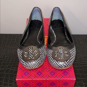 Tory Burch Reva flat polka dot snake